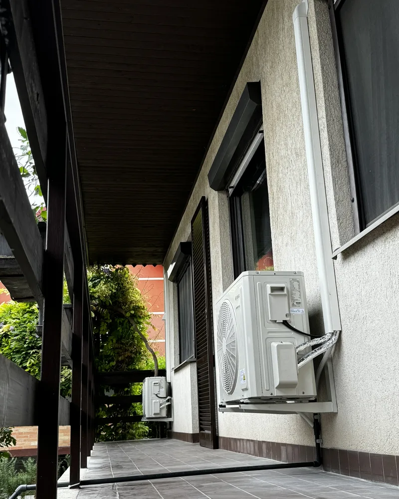 Dupla kültéri klíma egység családi házon