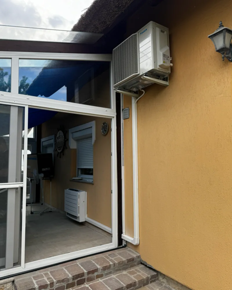 Daikin kültéri egység családi házon