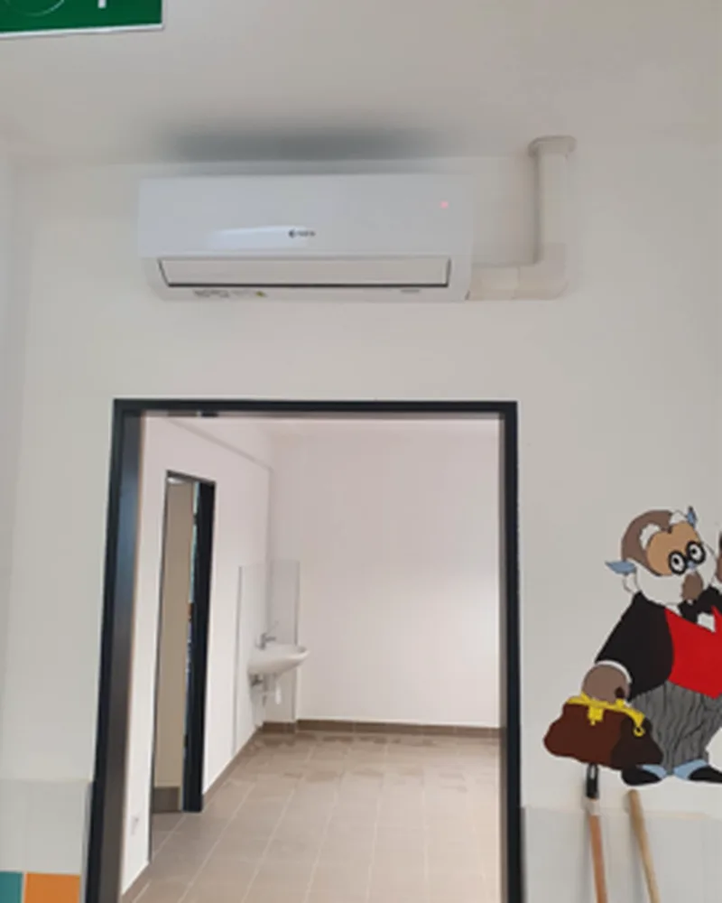 Klíma telepítés óvodába beltéri